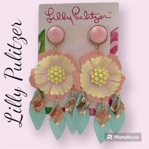 NWT Lilly Pulitzer Garden Gem Statement Earrings